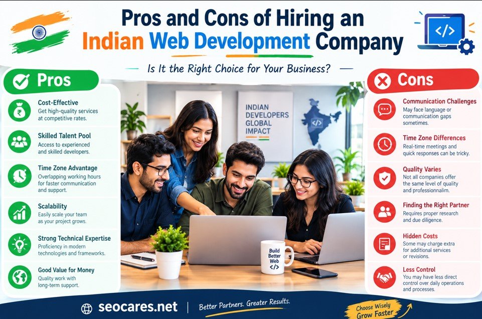 Pros and Cons of Hiring an Indian Web Development Company