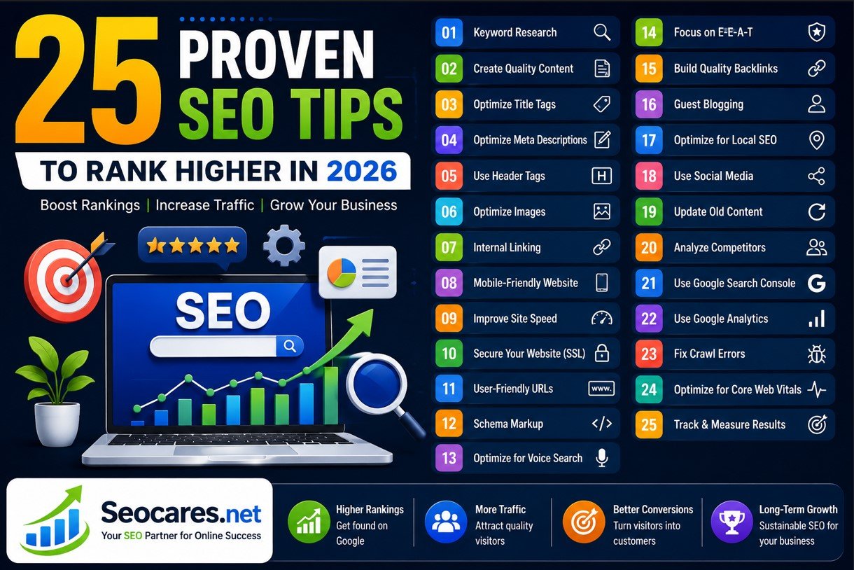 25 Proven SEO Tips to Rank Higher in 2026
